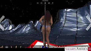 Rip my clothes off at Naughty America's 24/7 strip club fantasy