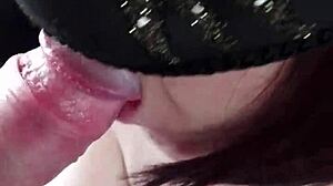 Amateur Wife Delivers Big Tits Blowjob with Homemade Cumshot Finish