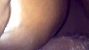 guy strokes her bent over wet pussy doggystyle