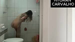 Caught sexy latina masturbating her pussy then creampied full homemade