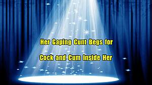 Gape my shaved cunt, fill it with your hot cum!