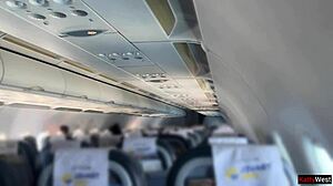 girl flashes my cock on airplane handjob cums in two minutes