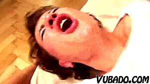 Amateur Milf Sucks Cock Hard Before Anal Cumshot with Granny