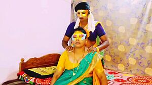 i can't resist my beautiful indian aunty's saree lesbian heat with dirty telugu talk