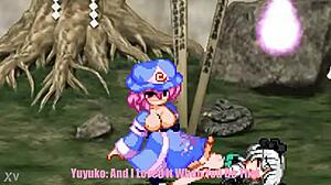 yuyuko's bouncy paizuri pleasures youmu in touhou hentai parody
