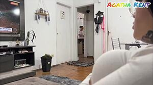 Caught My Hot Wife's Naughty Brazilian Lesbian Lust