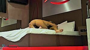 brazilian housewife blonde mamando friend's cock till he cums!