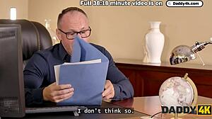 daddy4k naomi love flashes big naturals shaved pussy for boss job!