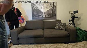 Cinnamon Baileyy's Skinny Ebony Casting with Squirting Pussy Suck