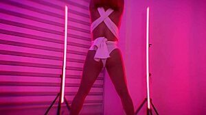 Colombian Petite Dancer Sways Seductively For Cash