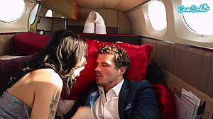 horny latina mile high club fucked hard on plane uhmm