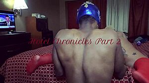 random ghetto ebony hotel hookup with face-hiding freak ass licking