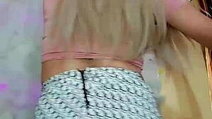 rosadita transexual strokes cock with her rich ass out