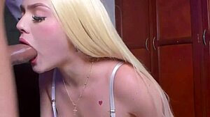 I'm addicted to this blonde's sloppy deepthroat, devouring cock like a total sub slut