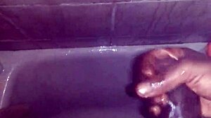 bbc monster cock jerked hard in steamy shower session