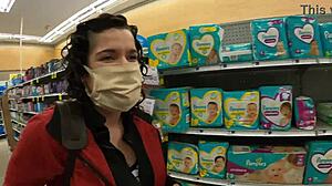 Amateur milf flashes huge ass publicly on beach skirts.