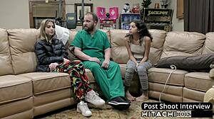 doctor tampa forces daisy bean's hitachi orgasm in latex gloves!