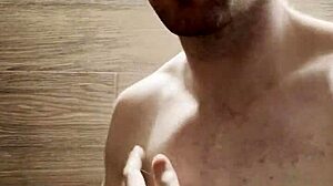Tall Muscular Brunette Trims Sweaty Hairy Armpits Chest Arms Post-Gym Photoshoot Prep