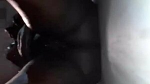 Ebony MILF bends over gloryhole for BBC anal pounding