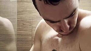 Tall Muscular Brunette Trims Sweaty Hairy Armpits Chest Arms Post-Gym Photoshoot Prep