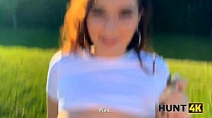 hunt4k old guy picks up cheating czech babe for outdoor titty fuck