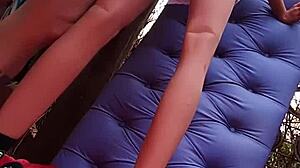 Who's cumming in this blonde sex doll's tight anal hole?