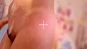 Asian babe teases wet pussy orgasm sensual curves shower bath uncensored student