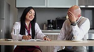 😈 pervert teacher fucks latina teen in his house! 🍆💦