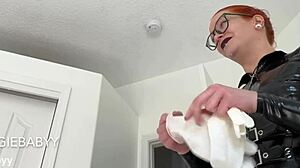 Latex futa nurse teases sissy chastity with pegging fisting part 3