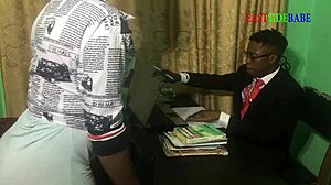 lecturer creampies chubby ebony student after deep exam fuck