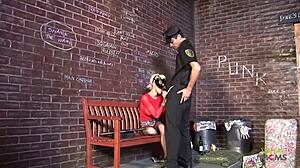 Police officer teaches bad girl a hard lesson with his cock