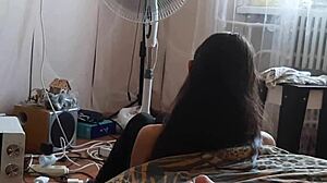 stepsis reads by the fan while i secretly jerk my big clit 😏 lesbian pov illusion