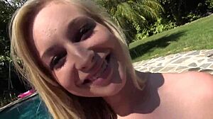 Tattooed Teen Staci Jaxxx Rides Big Cock Outdoors to Facial