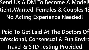 office nurse preps anal plug for horny ass play