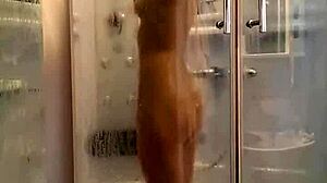 SPY On Tanned Skinny Neighbor Shower FUCK With MONSTER COCK!