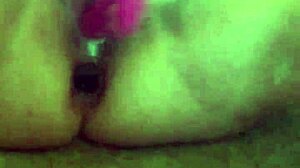 Fat BBW Inserts Anal Plug and G-Spot Vibrator to Squirt Cum