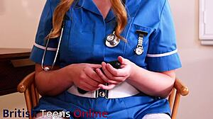 you stroke hard while nurse greene watches you explode