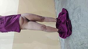 step sis strips bare flashing puffy wet pussy to bro