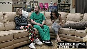 doctor tampa forces daisy bean's hitachi orgasm in latex gloves!