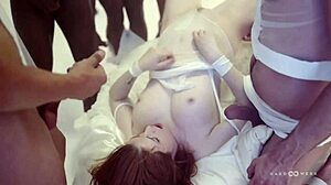 Petite redhead lucy huxley squirts in hardwerk hologang orgy double penetration by monster black cocks