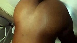 Ebony MILF bends over gloryhole for BBC anal pounding