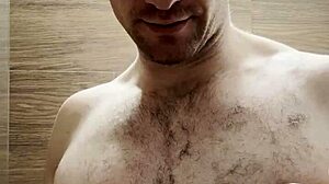 Tall Muscular Brunette Trims Sweaty Hairy Armpits Chest Arms Post-Gym Photoshoot Prep