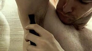 Tall Muscular Brunette Trims Sweaty Hairy Armpits Chest Arms Post-Gym Photoshoot Prep