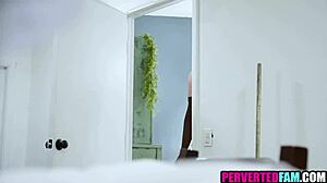 ebony teen fucked bareback by stepdad and buddy in taboo threesome