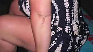 Preggo Milf Spreads Juicy Pussy Wide Outdoors For All To See!