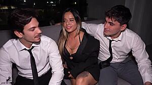 Le Iane And Annie Marin Double Vaginal Penetration Interview Casting Ep 10