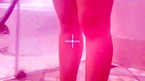 Asian babe teases wet pussy orgasm sensual curves shower bath uncensored student