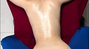 bold 19yo petite blonde pornstar gets oiled tantric ass worship massage