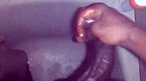 bbc monster cock jerked hard in steamy shower session