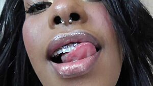 Ebony French beauty humiliating you with jerk off instructions, don't you love it?